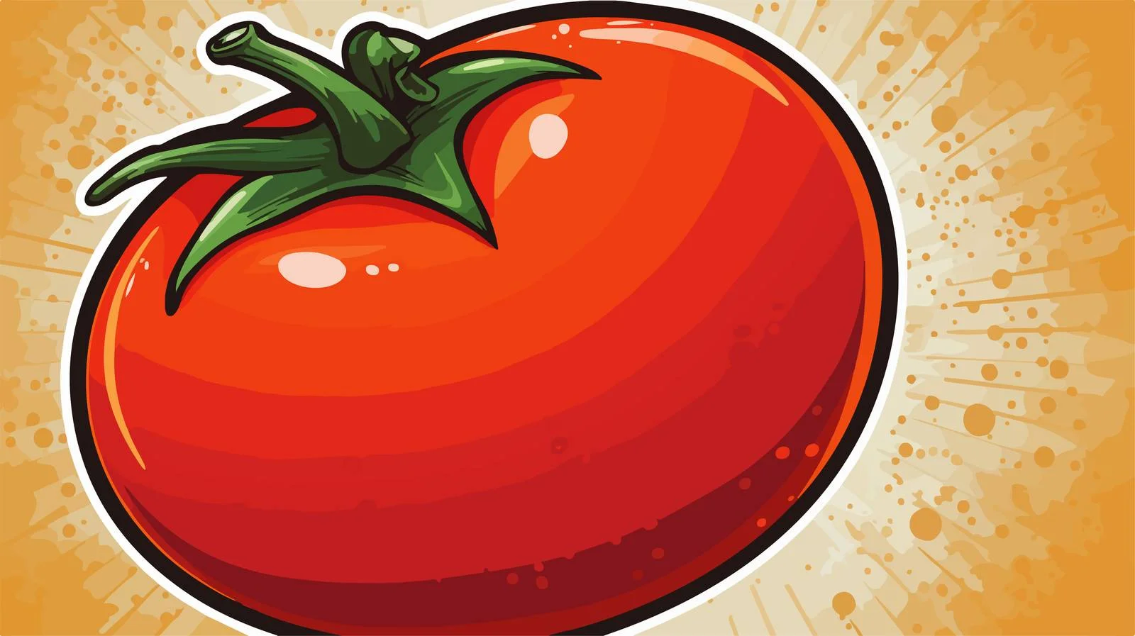 Vibrant Tomato with Speech Bubble — free download from Dotvec