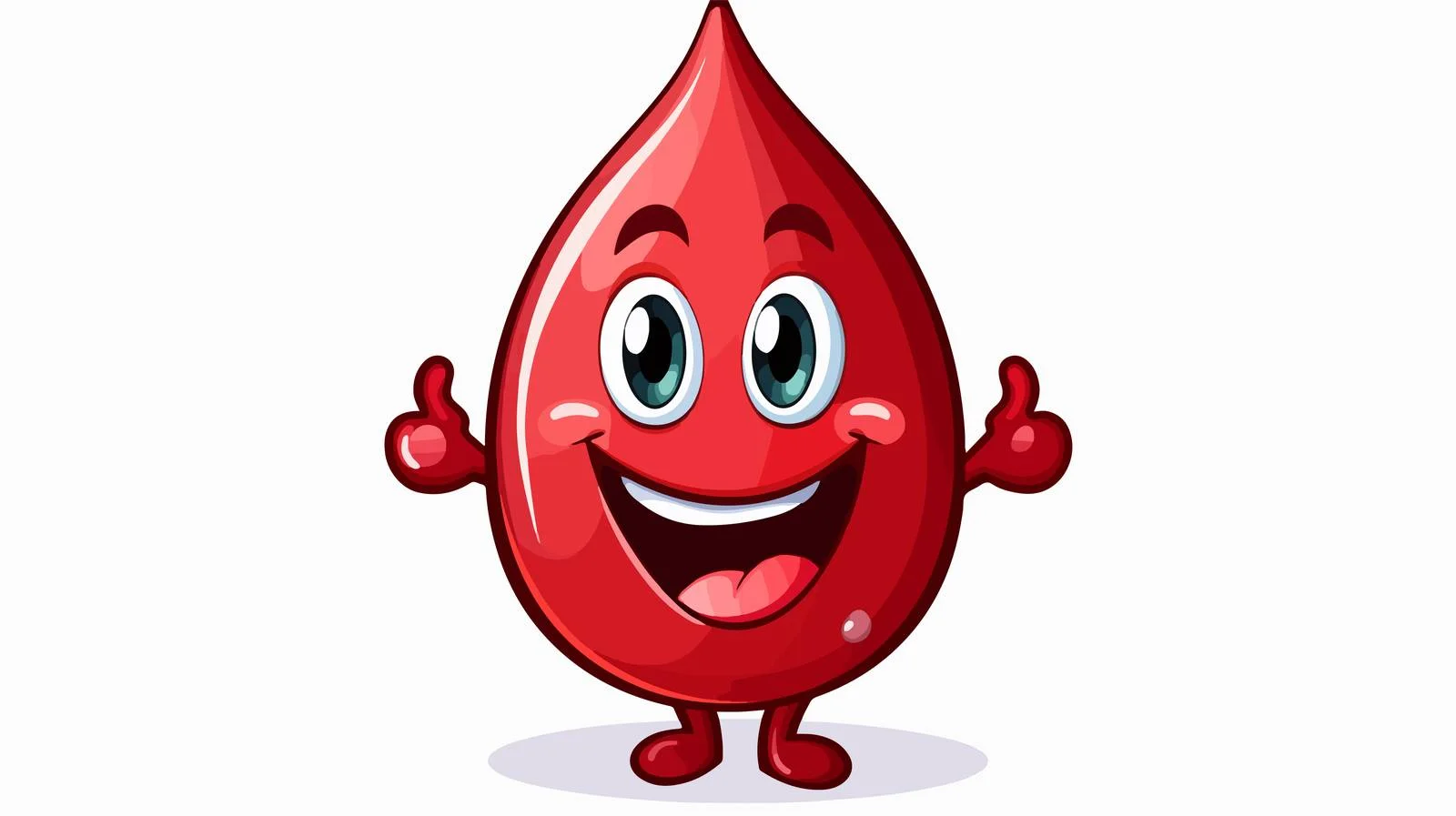 Friendly Blood Drop Character Illustration — free download from Dotvec