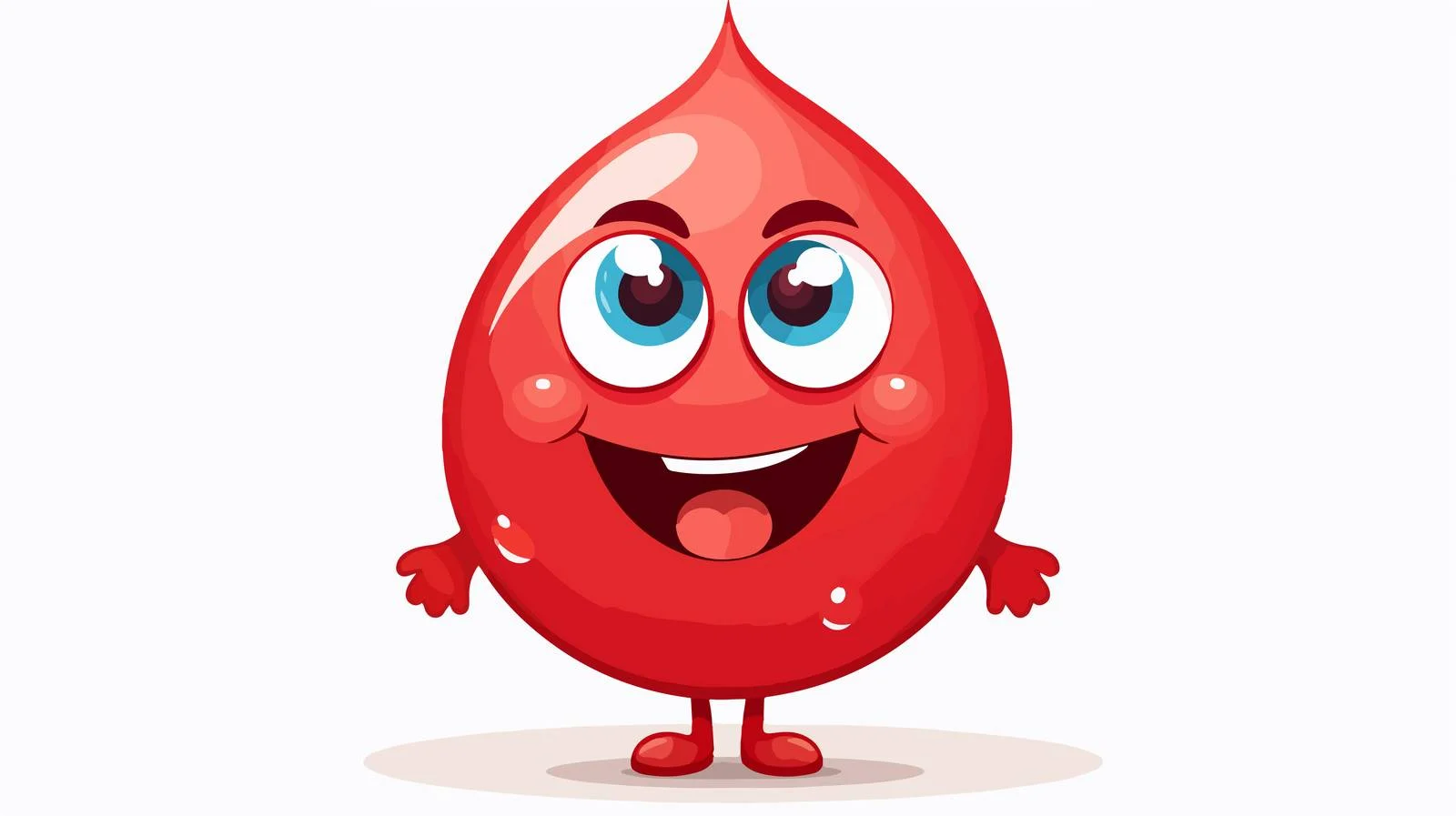 Friendly Blood Drop Character Illustration — free download from Dotvec