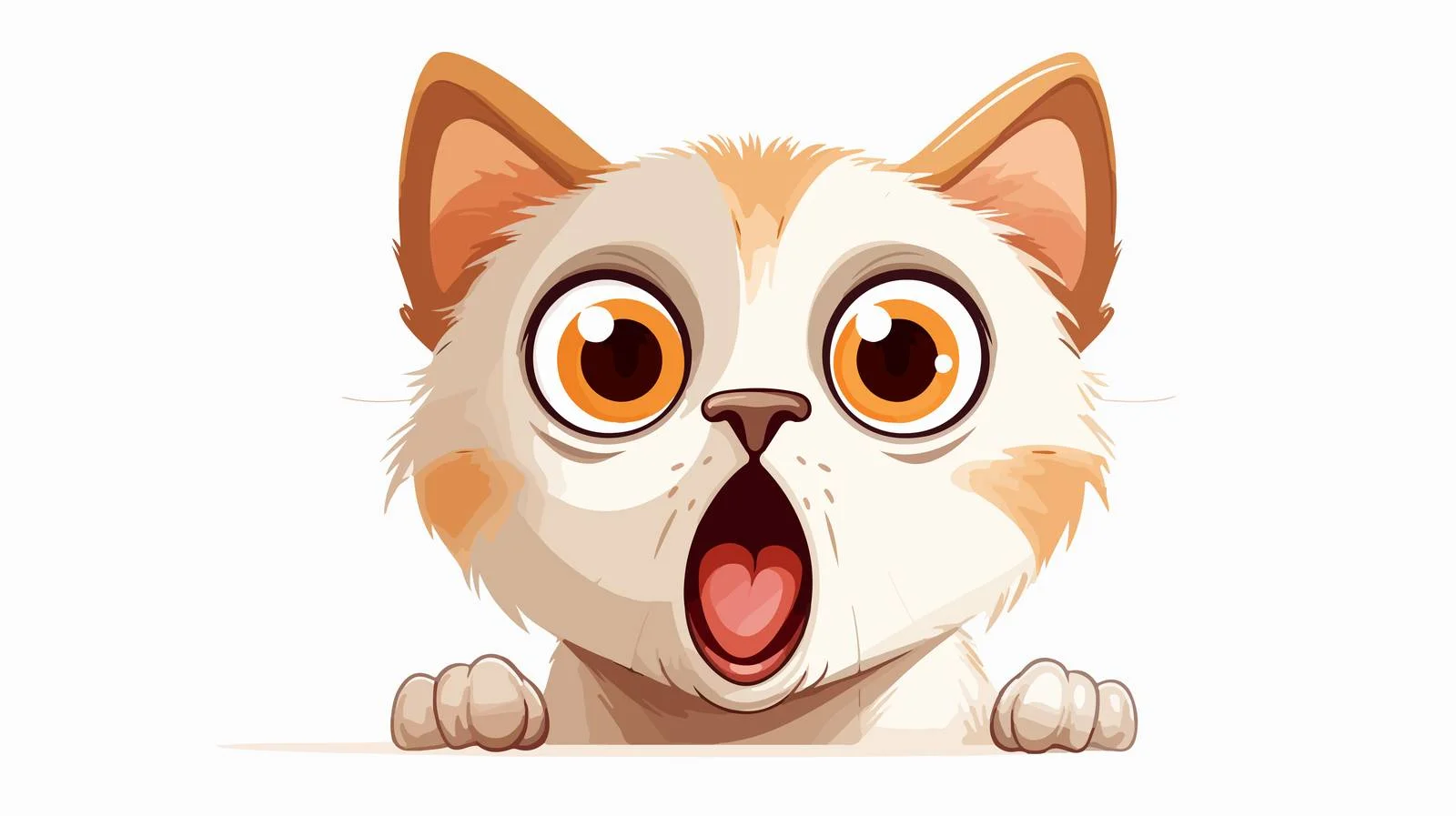 Frightened Cat Cartoon Vector Illustration — free download from Dotvec