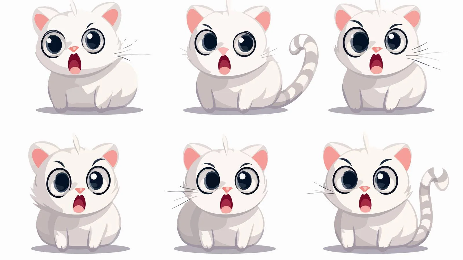 Frightened Cartoon Cat Vector Illustration — free download from Dotvec