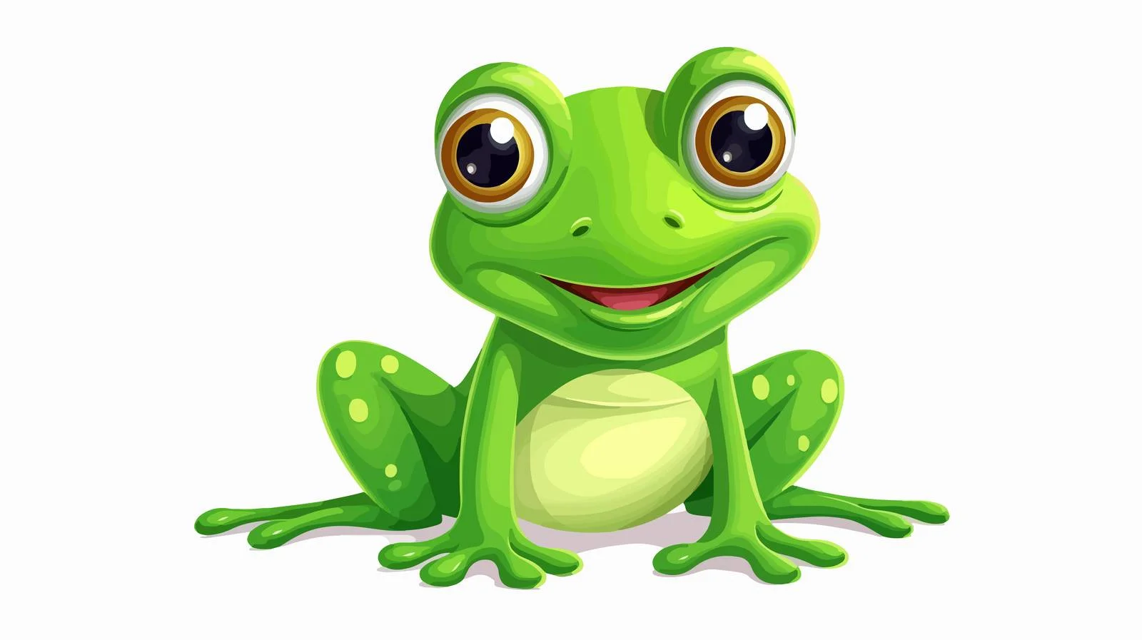 Cute Cartoon Frog Vector Illustration — free download from Dotvec