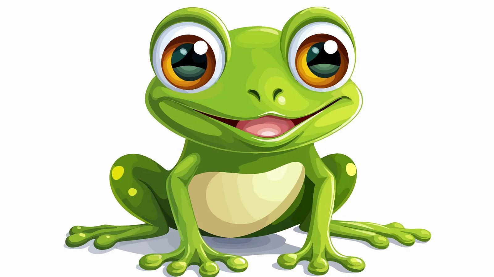 Funny Cartoon Frog Vector Illustration — free download from Dotvec
