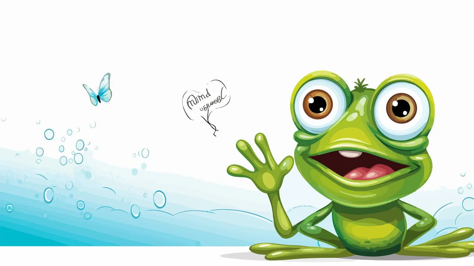 Frog Catching Fly with Speech Bubble — free download from Dotvec