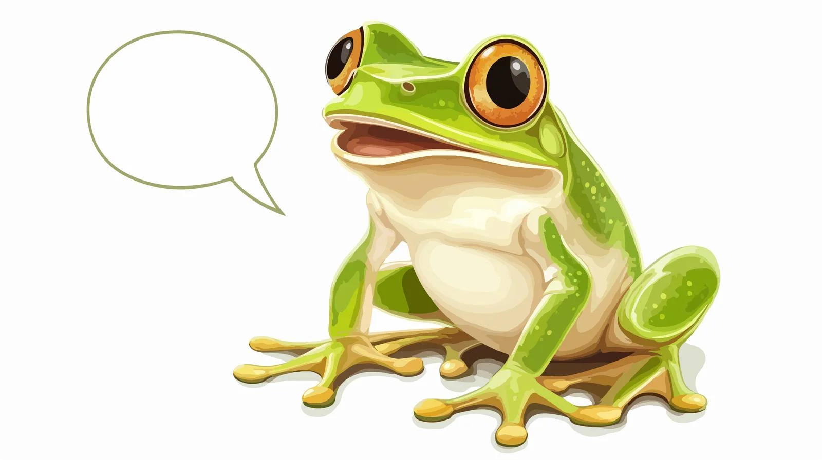 Whimsical Frog Speech Bubble Vector Illustration — free download from Dotvec