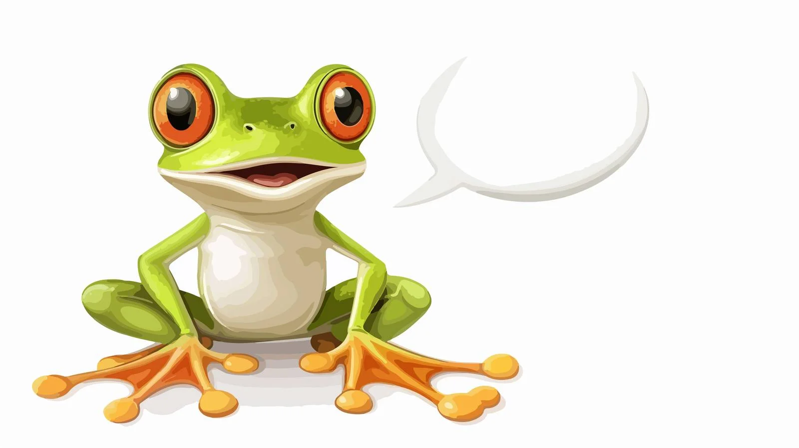 Cartoon Frog Speech Bubble Vector Illustration — free download from Dotvec
