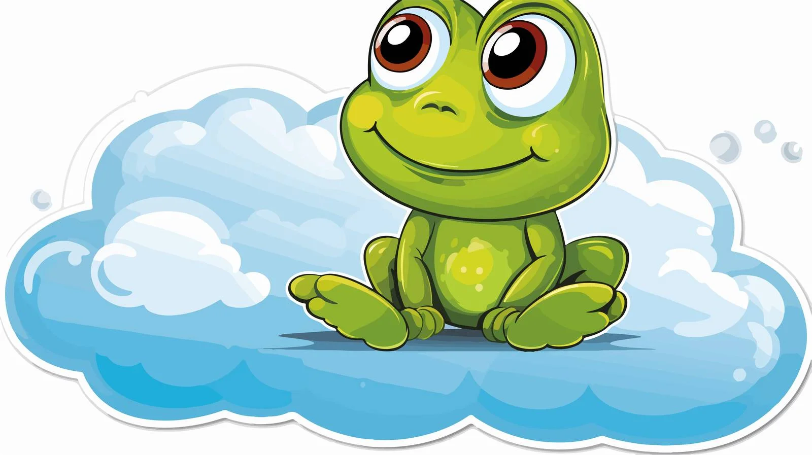 Cartoon Frog Printed Sticker Design — free download from Dotvec