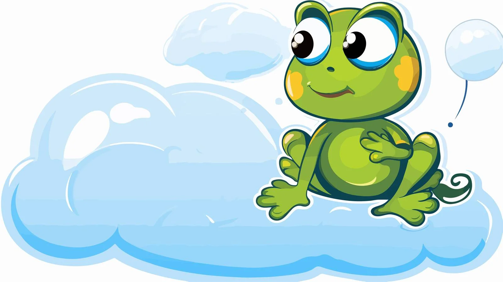 Whimsical Frog Thought Bubble Sticker — free download from Dotvec