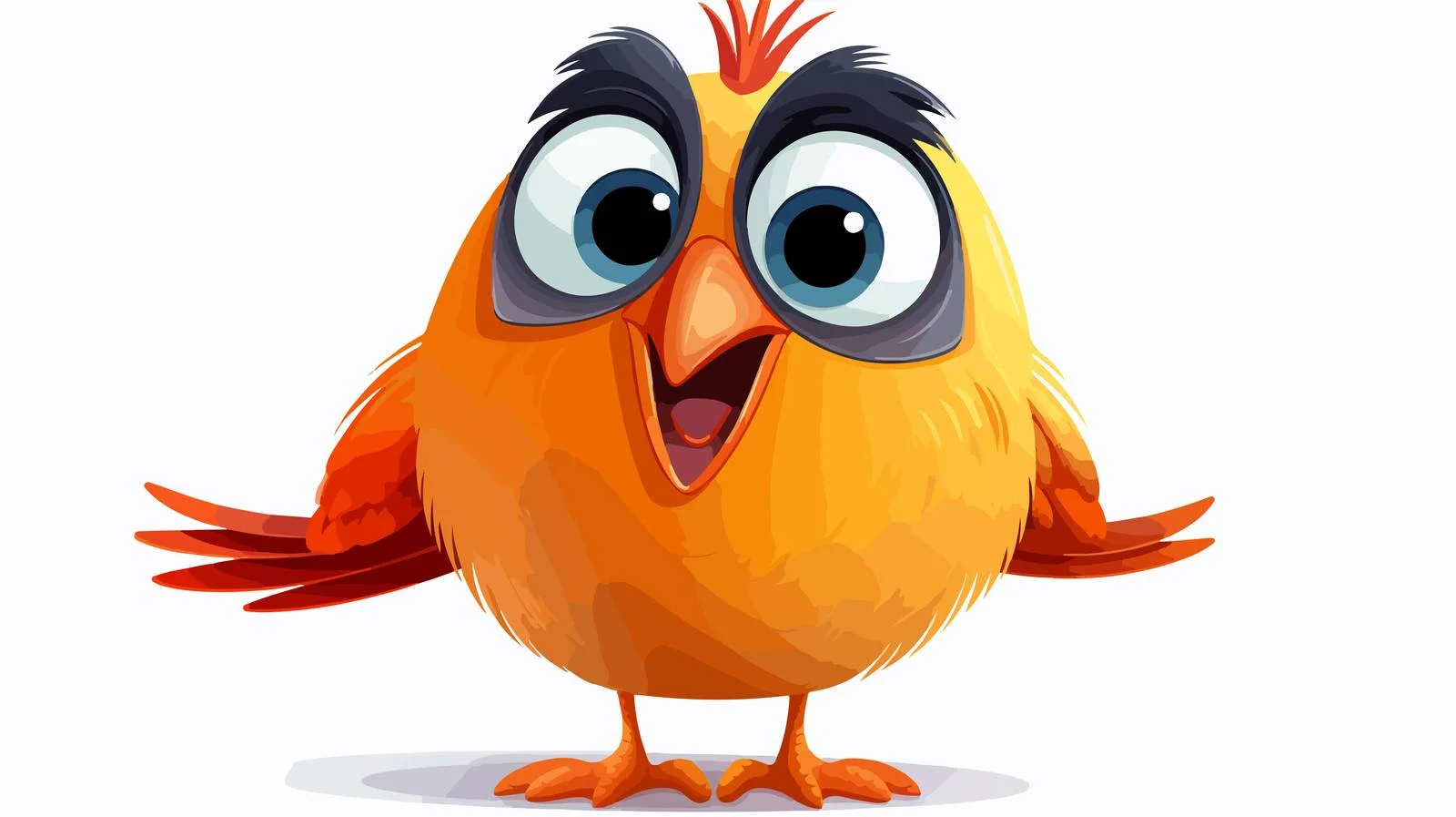 Funny Bird Cartoon Stock Illustration — free download from Dotvec