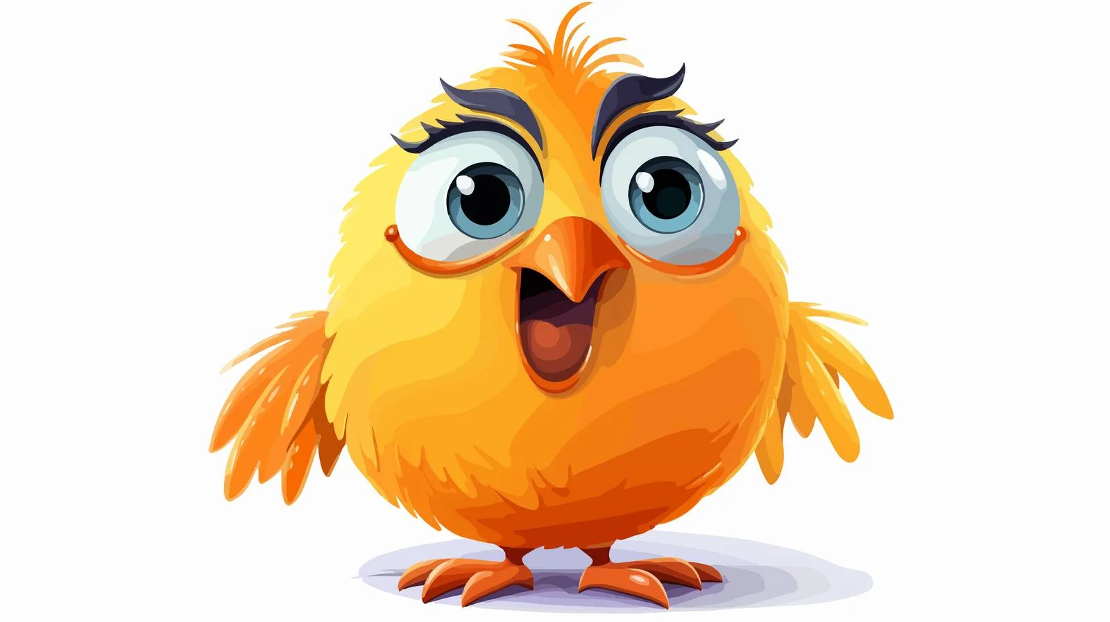 Funny Cartoon Bird Illustration — free download from Dotvec