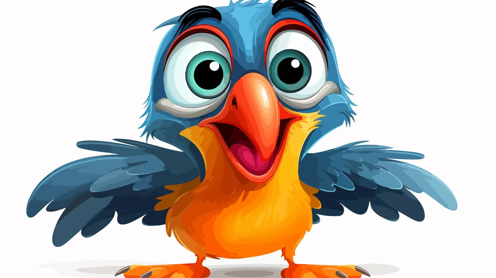 Funny Cartoon Bird Stock Illustration — free download from Dotvec