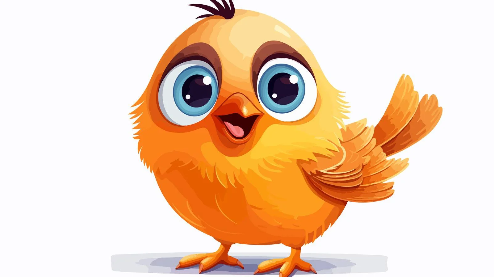 Funny Cartoon Bird Illustration — free download from Dotvec