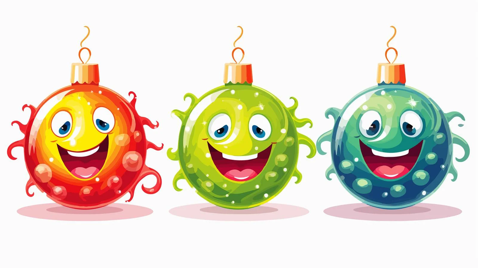 Funny Christmas Bauble Cartoon Vector Illustration — free download from Dotvec