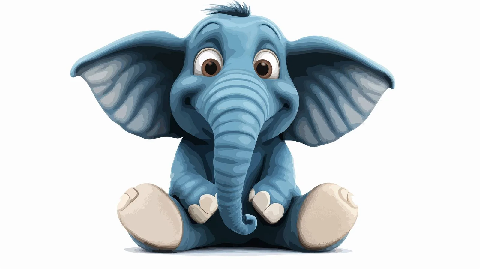 Funny Elephant Cartoon Illustration — free download from Dotvec