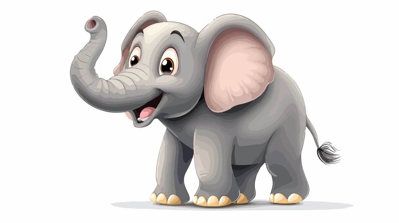 Funny Cartoon Elephant Illustration — free download from Dotvec