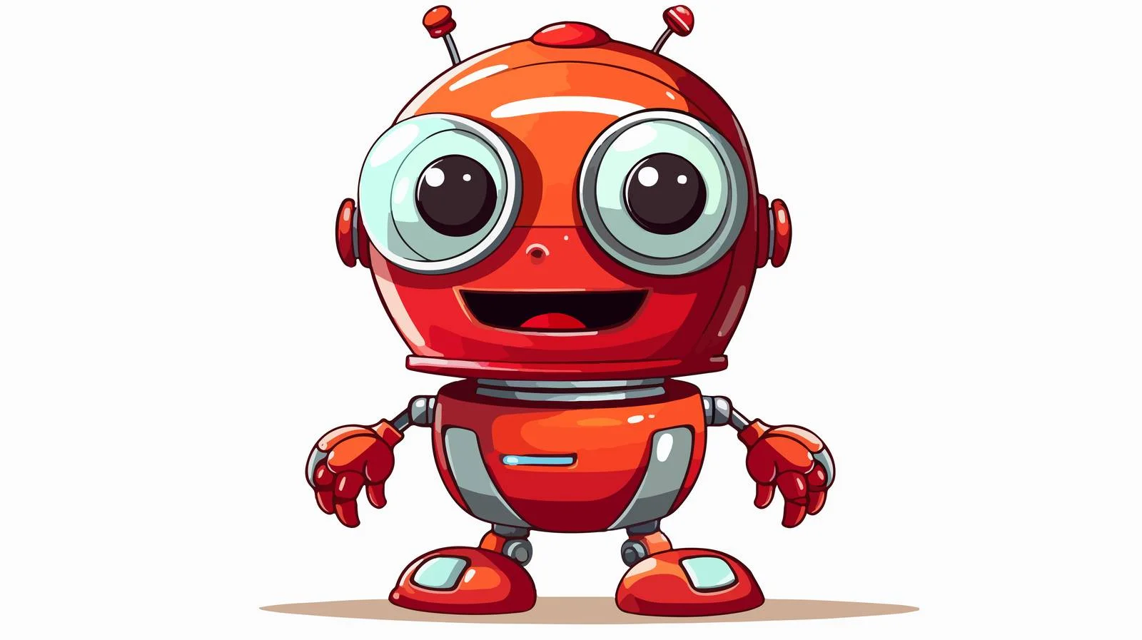 Funny Cartoon Robot Vector Illustration — free download from Dotvec