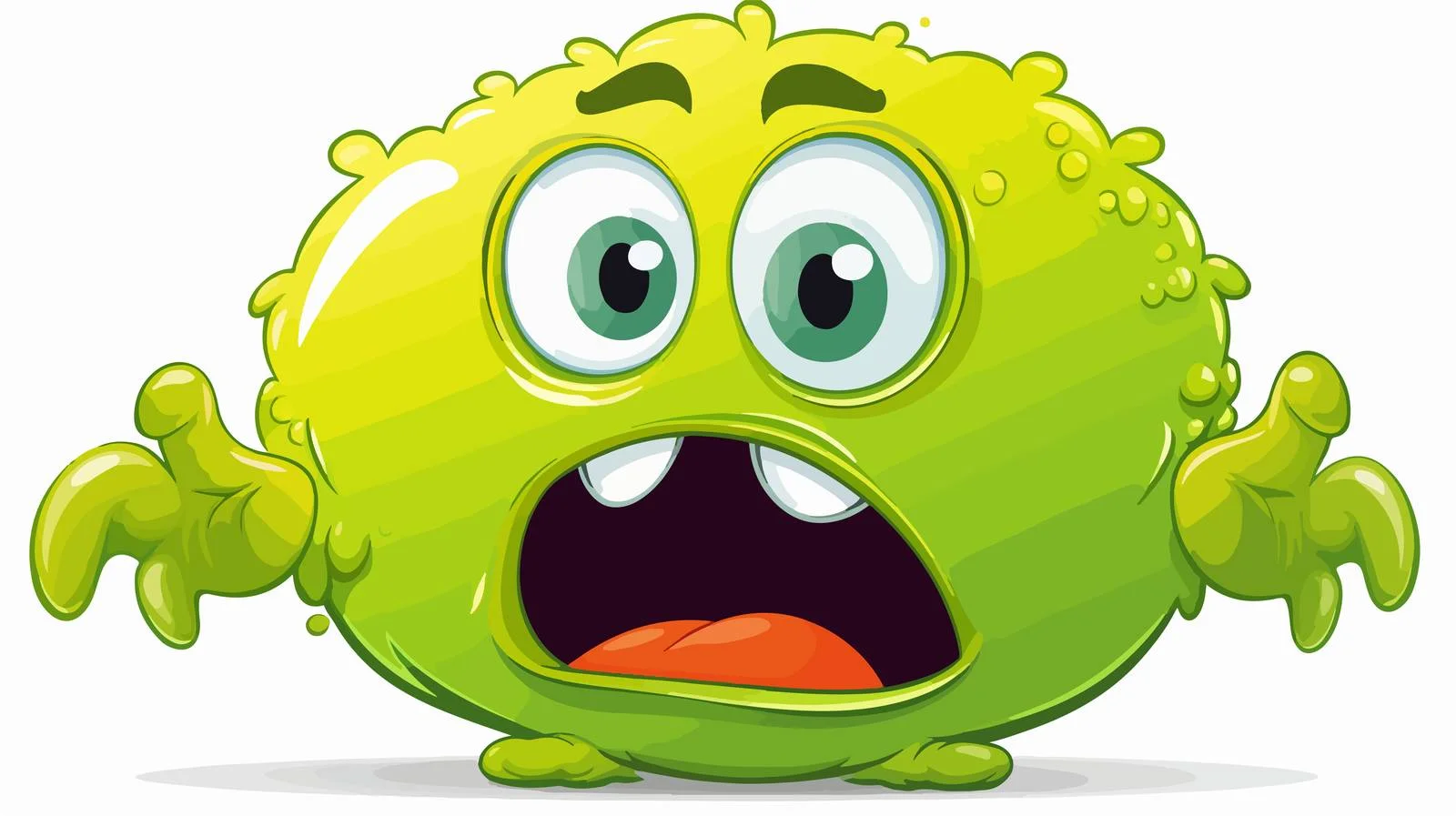 Funny Slime Monster with Speech Bubble — free download from Dotvec