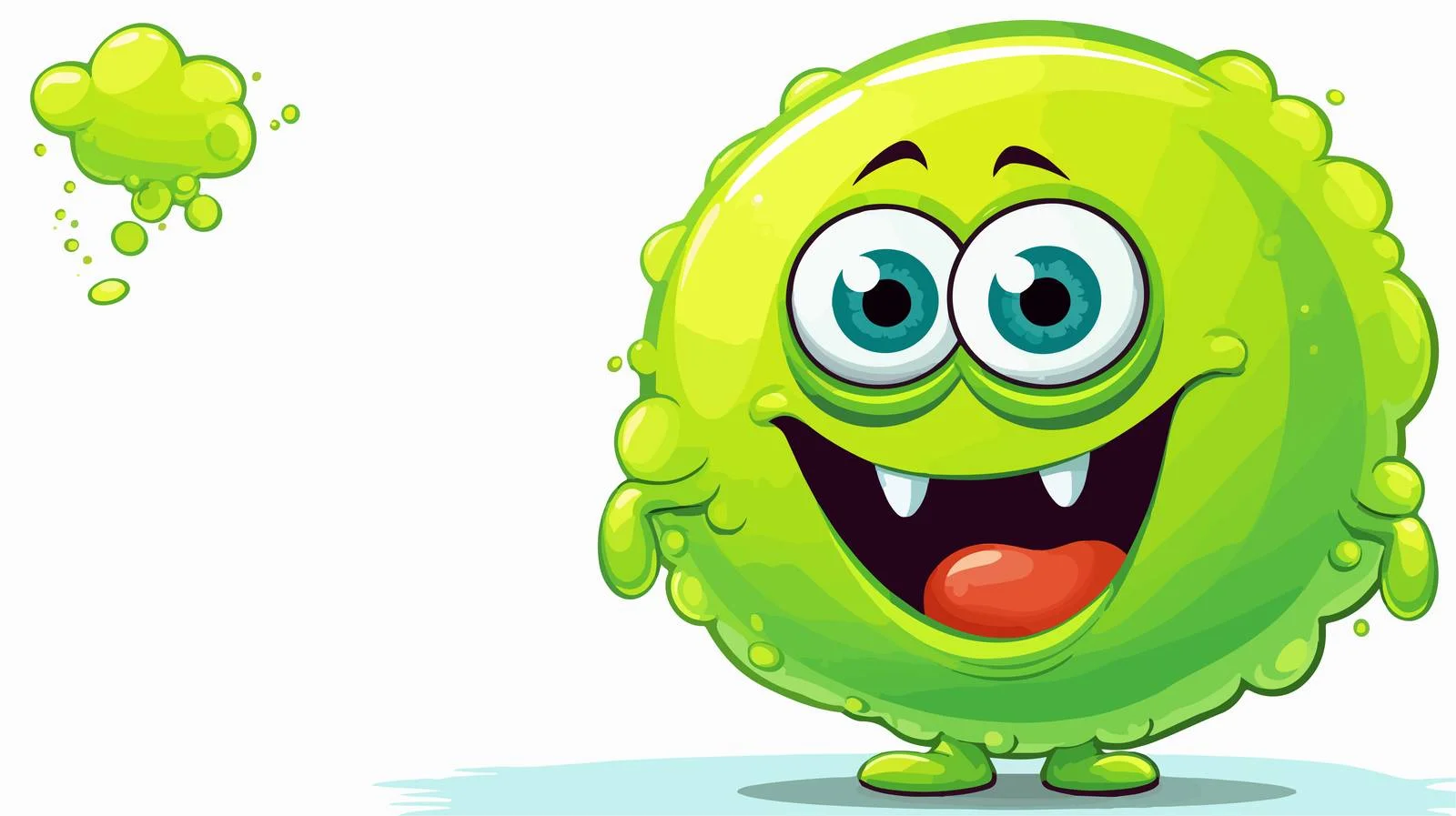 Funny Slime Monster Speech Bubble Cartoon — free download from Dotvec