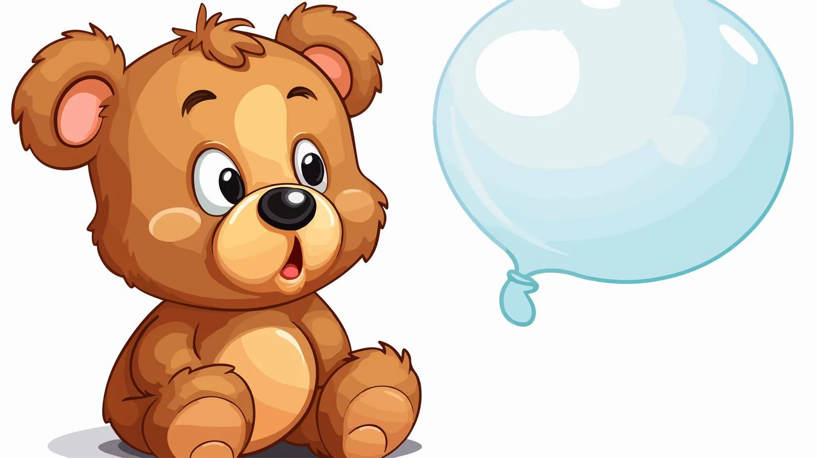 Funny Teddy Bear with Thought Bubble — free download from Dotvec