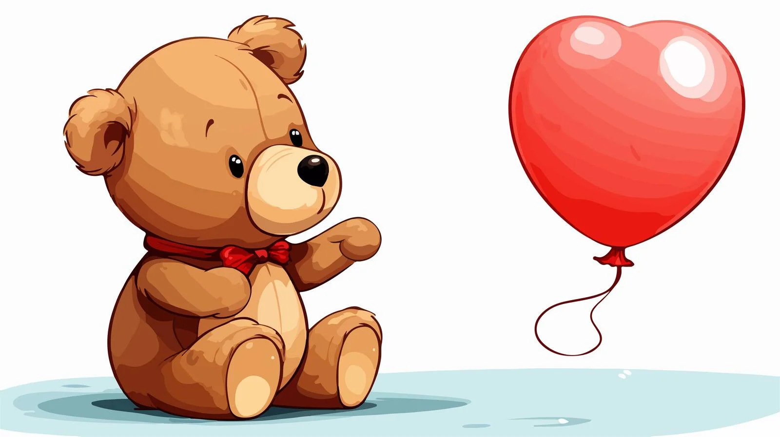 Funny Teddy Bear with Thought Bubble — free download from Dotvec