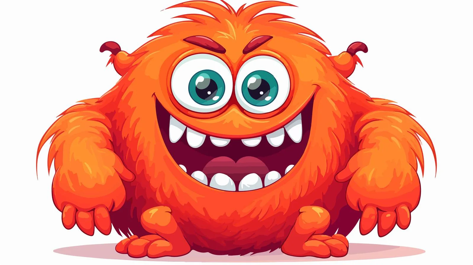 Cute Monster Cartoon Illustration — free download from Dotvec