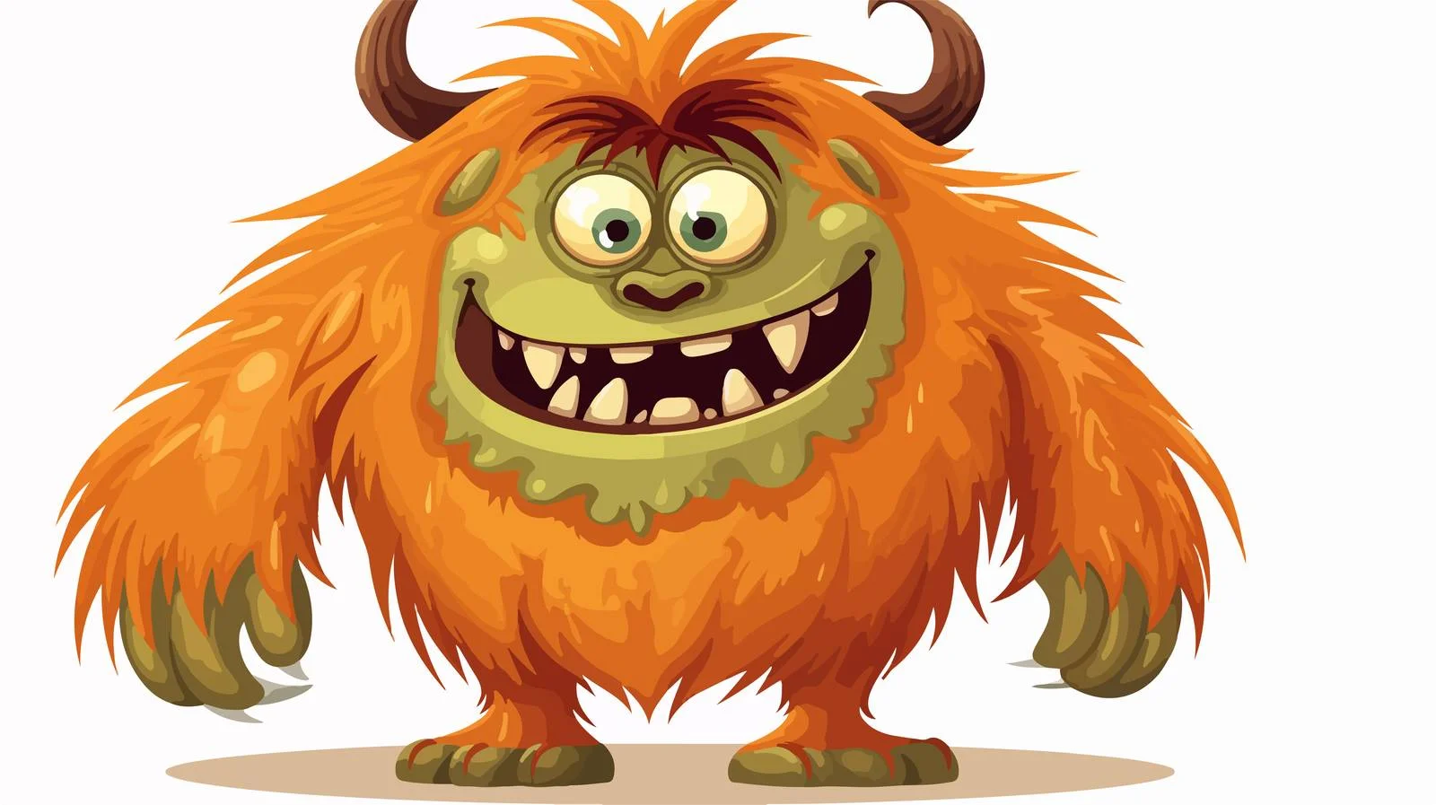 Playful Furry Monster Stock Illustration — free download from Dotvec