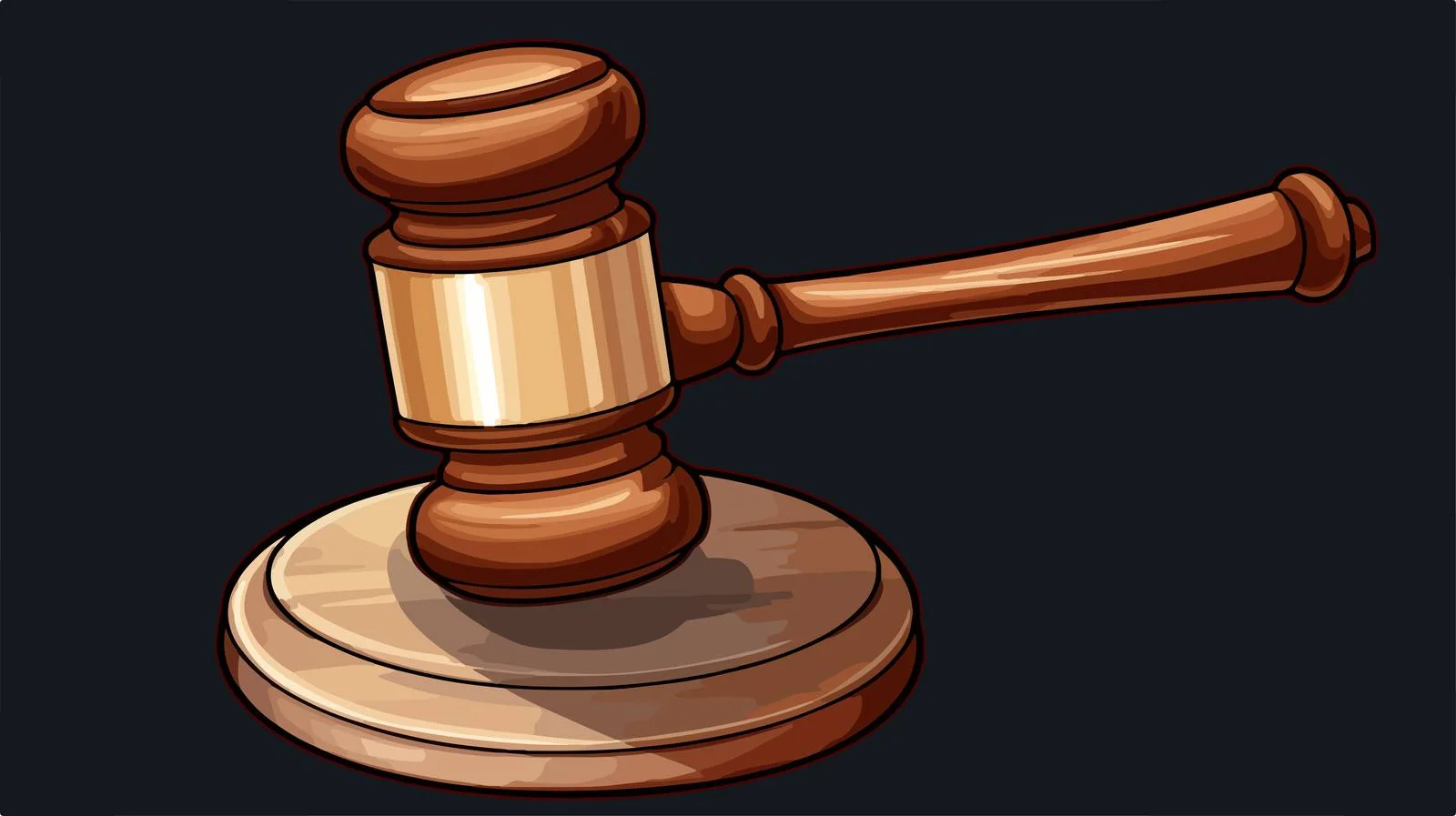 Legal Cartoon Gavel Illustration — free download from Dotvec
