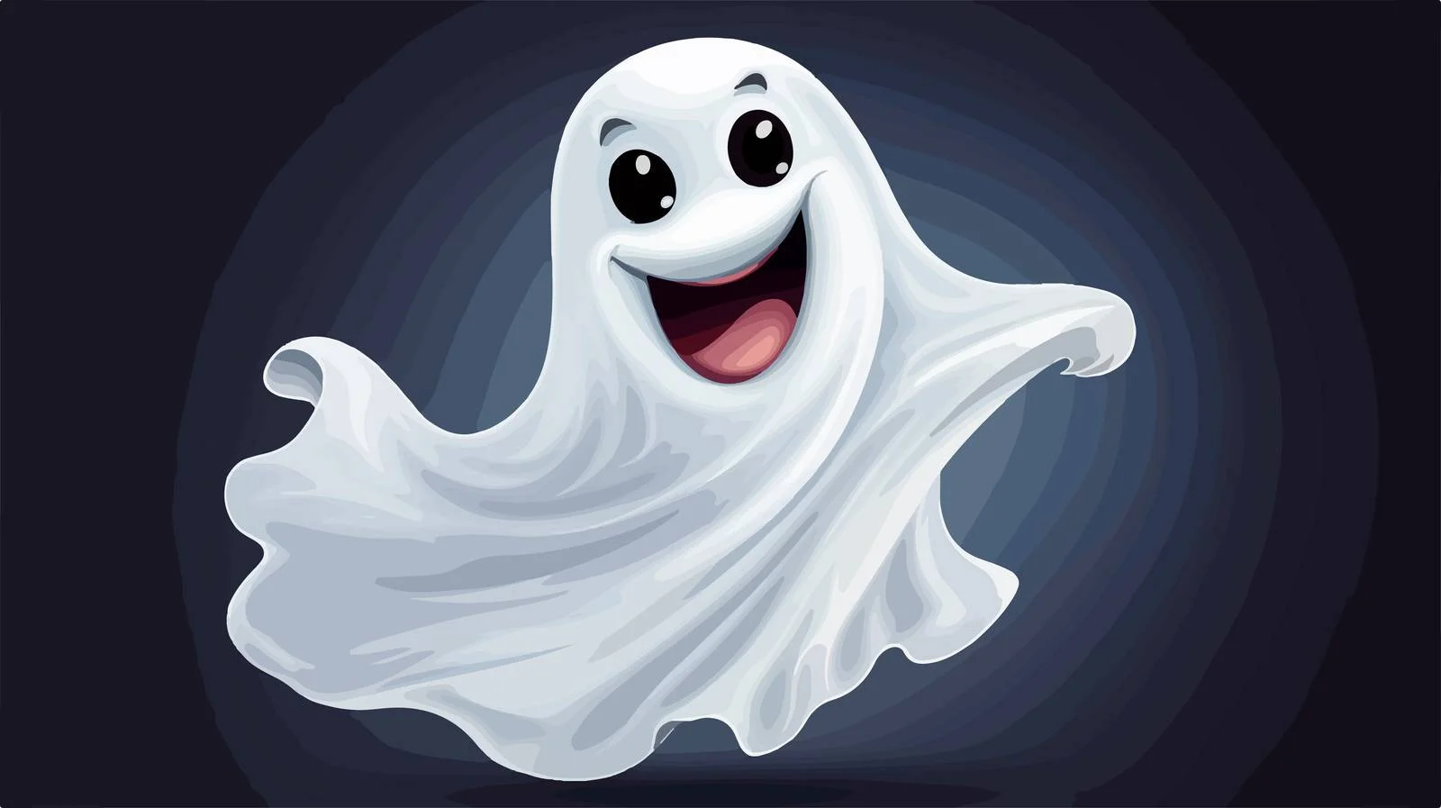 Cartoon Ghost Vector Illustration — free download from Dotvec