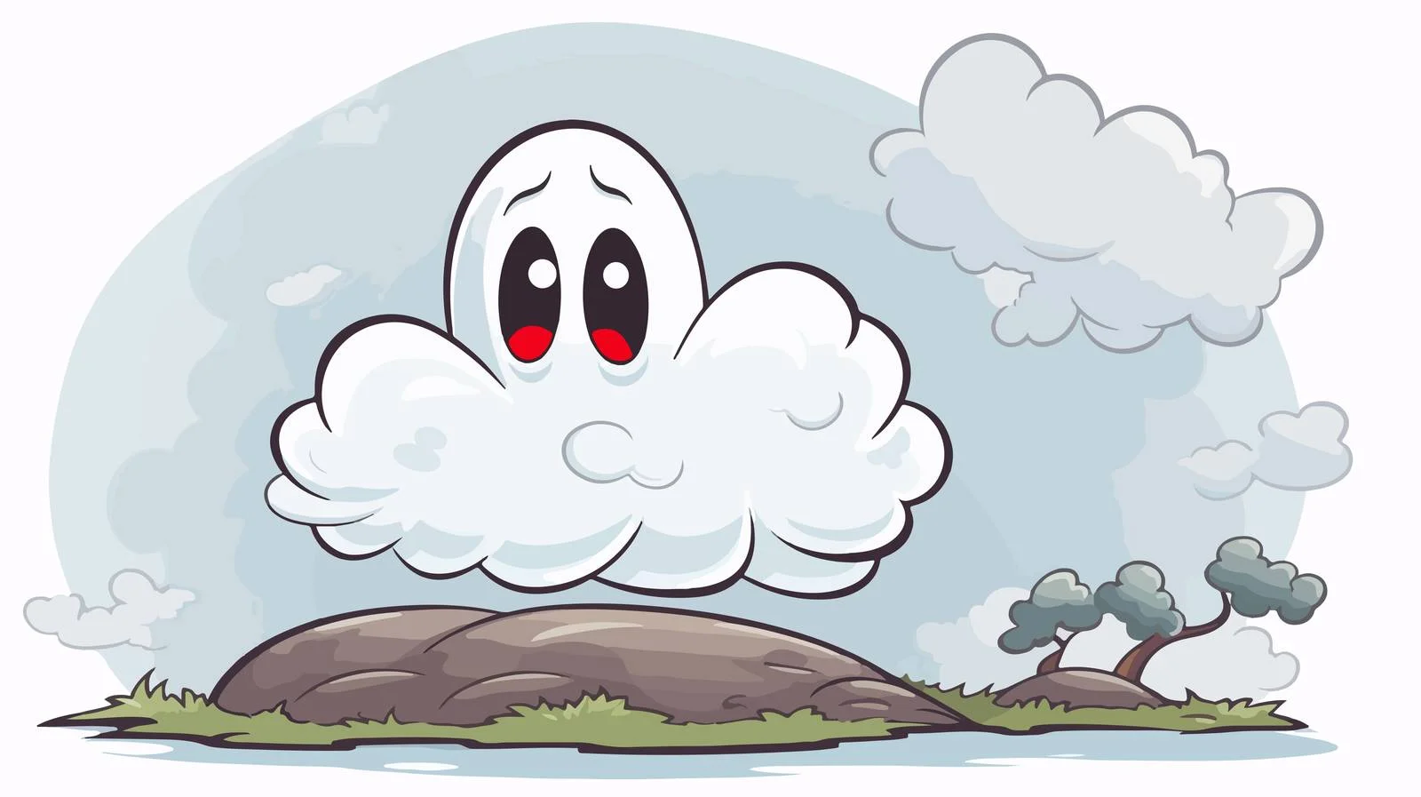 Spooky Ghost Thought Bubble Cartoon — free download from Dotvec