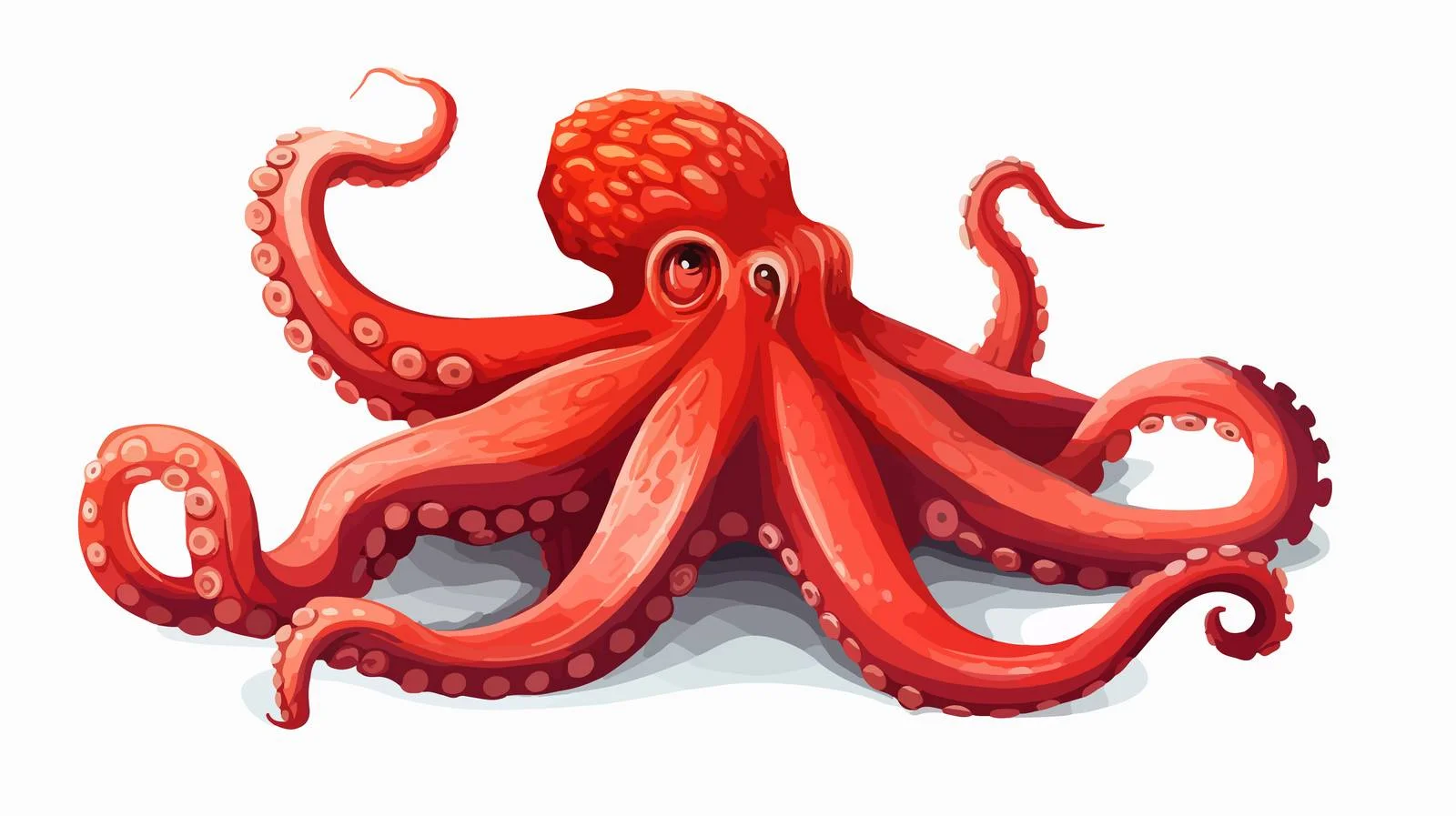 Whimsical Giant Octopus Illustration — free download from Dotvec