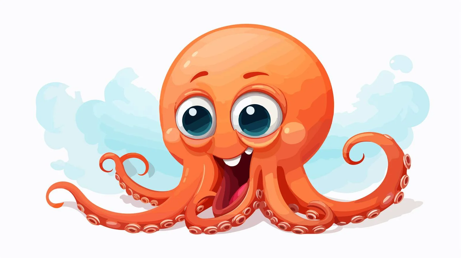 Curious Giant Octopus with Thought Bubble — free download from Dotvec