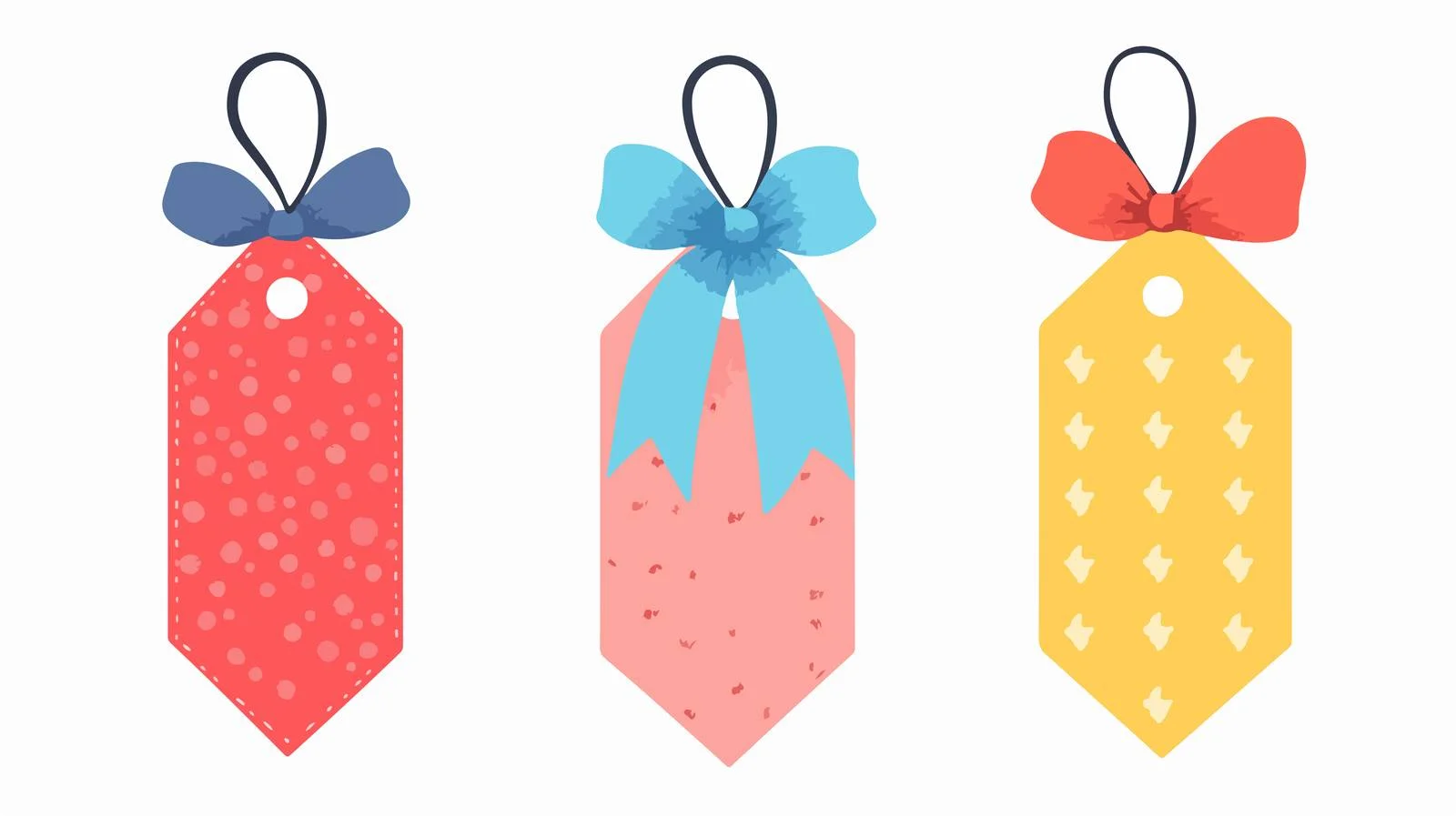 Cartoon Gift Tag Vector Illustration — free download from Dotvec