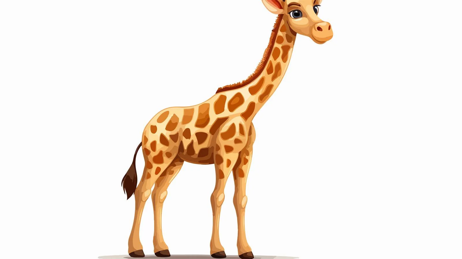 Cute Giraffe Cartoon Vector Illustration — free download from Dotvec