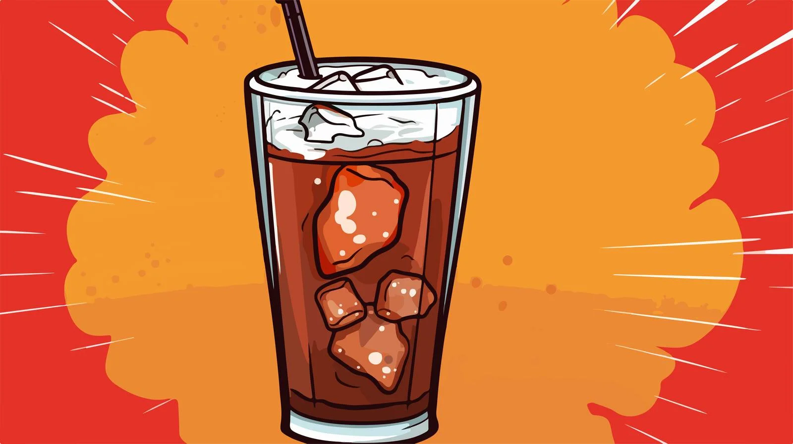 Refreshing Cola Cartoon with Speech Bubble — free download from Dotvec