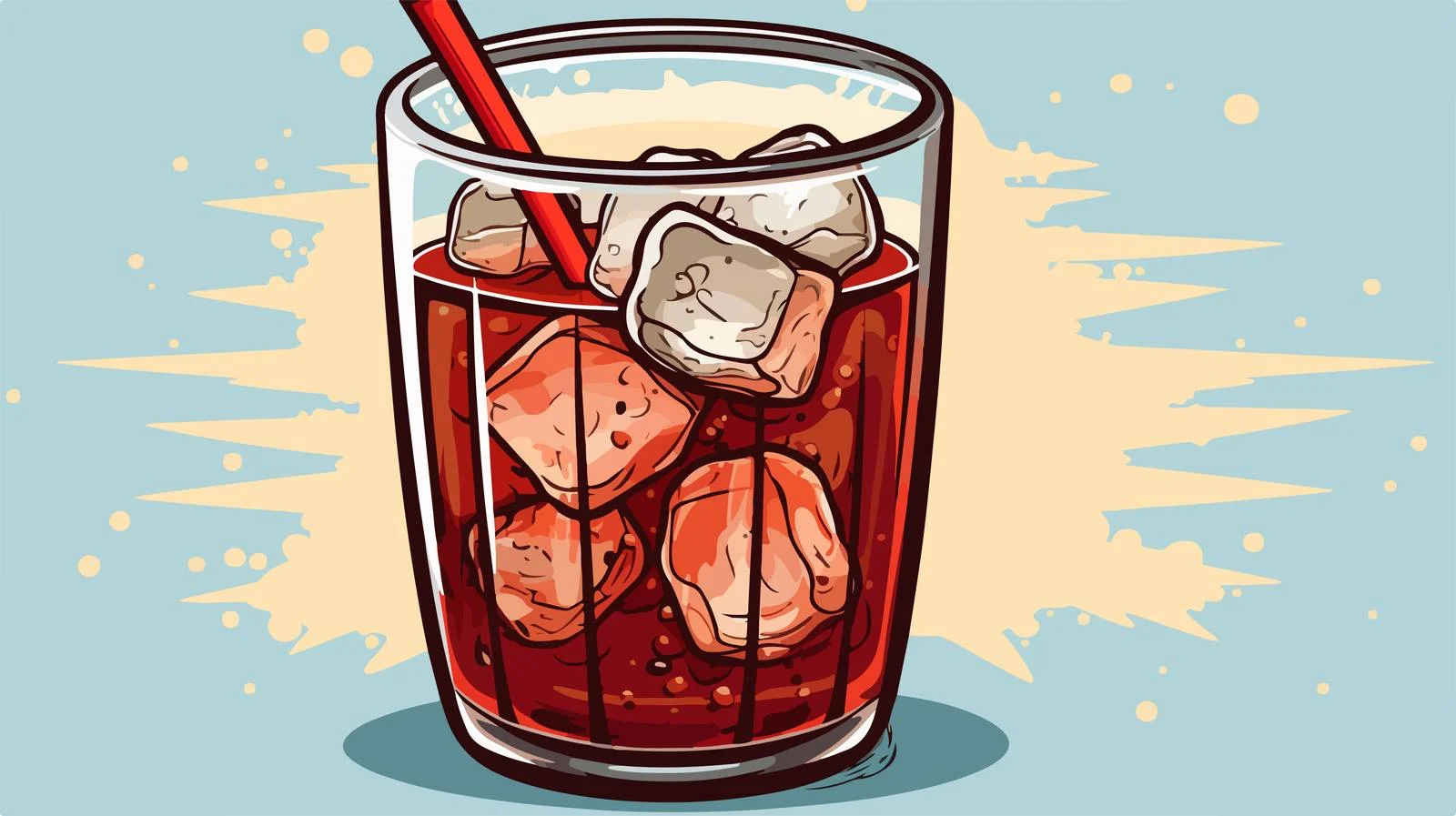 Refreshment Cartoon with Speech Bubble — free download from Dotvec