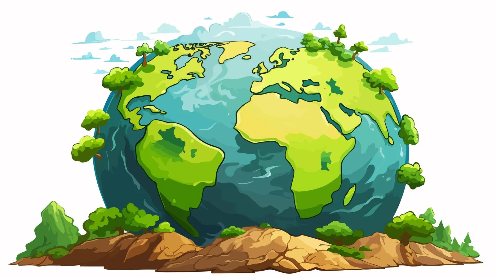 Cartoon Globe Vector Illustration — free download from Dotvec