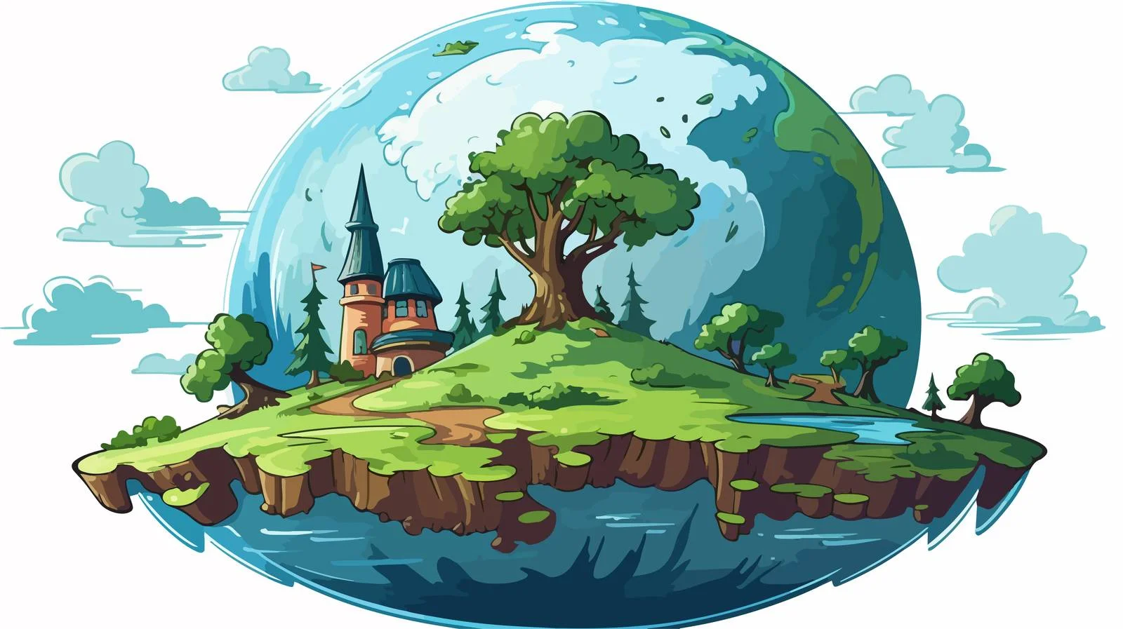 Cartoon Globe Vector Illustration — free download from Dotvec
