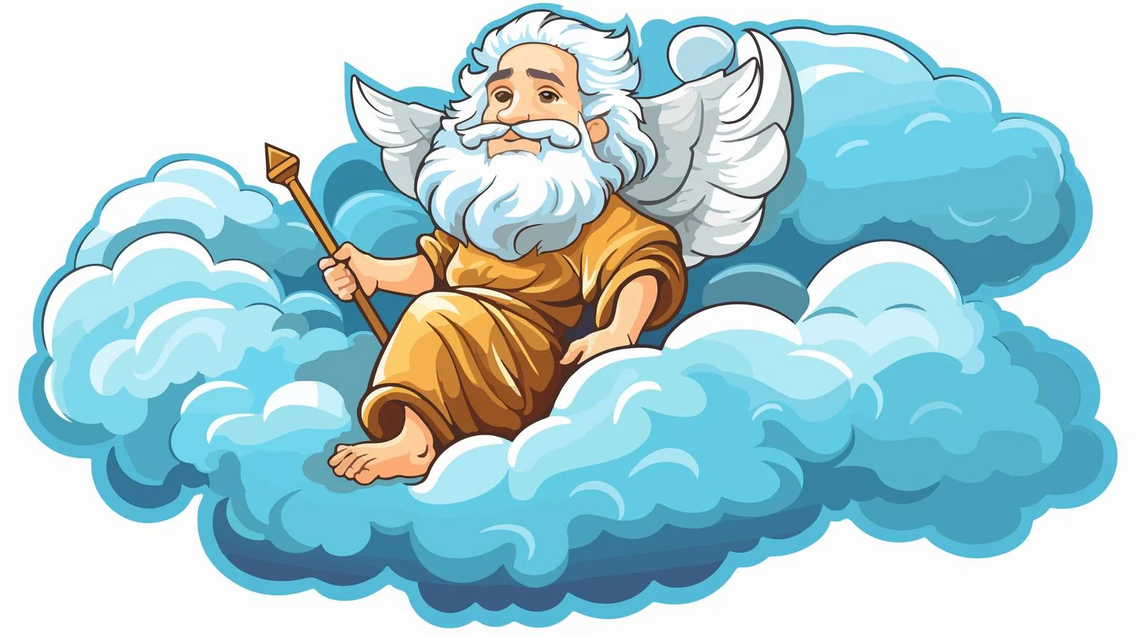 Divine Presence on Cloud Illustration — free download from Dotvec