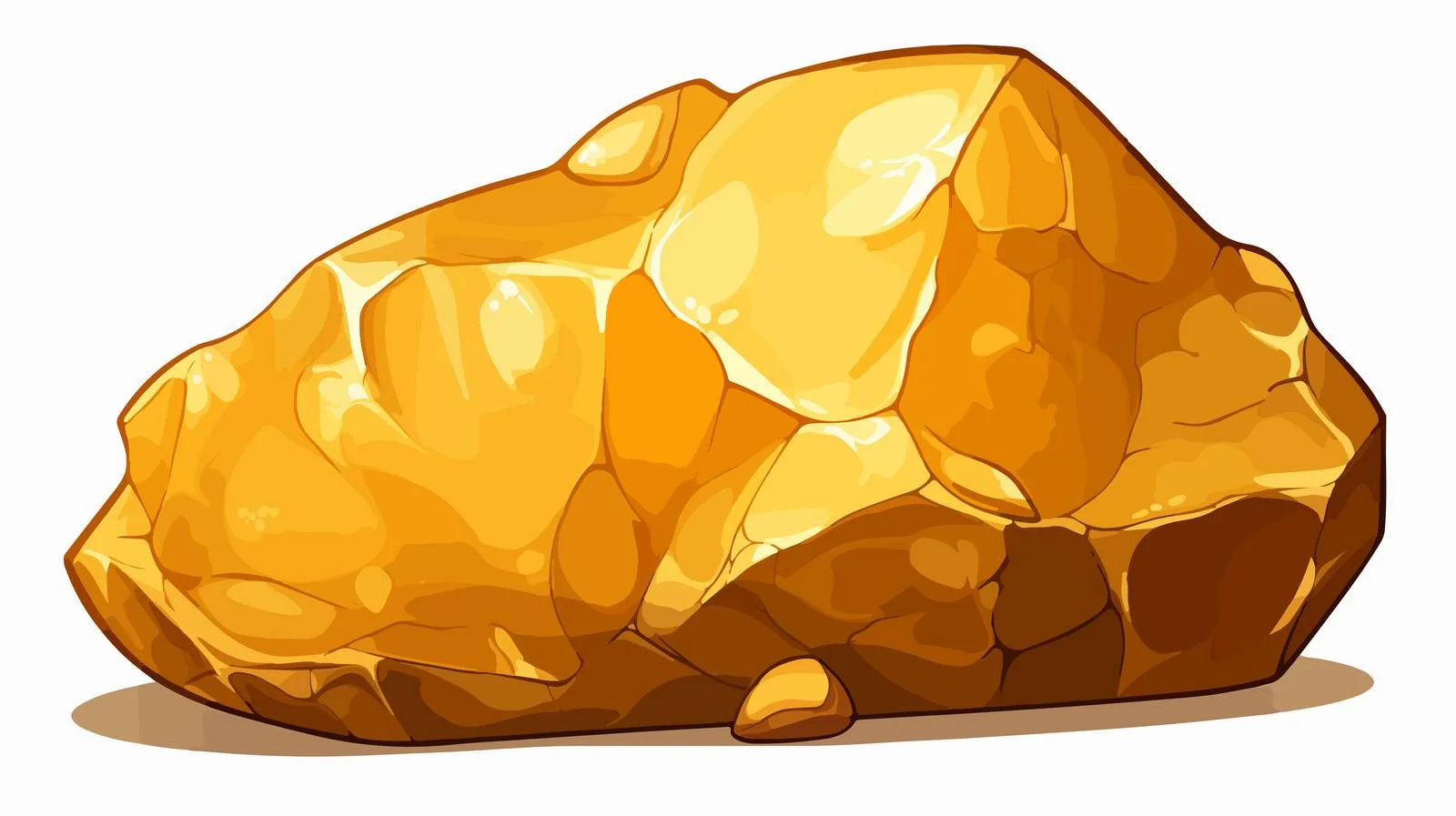 Cartoon Gold Nugget Illustration — free download from Dotvec