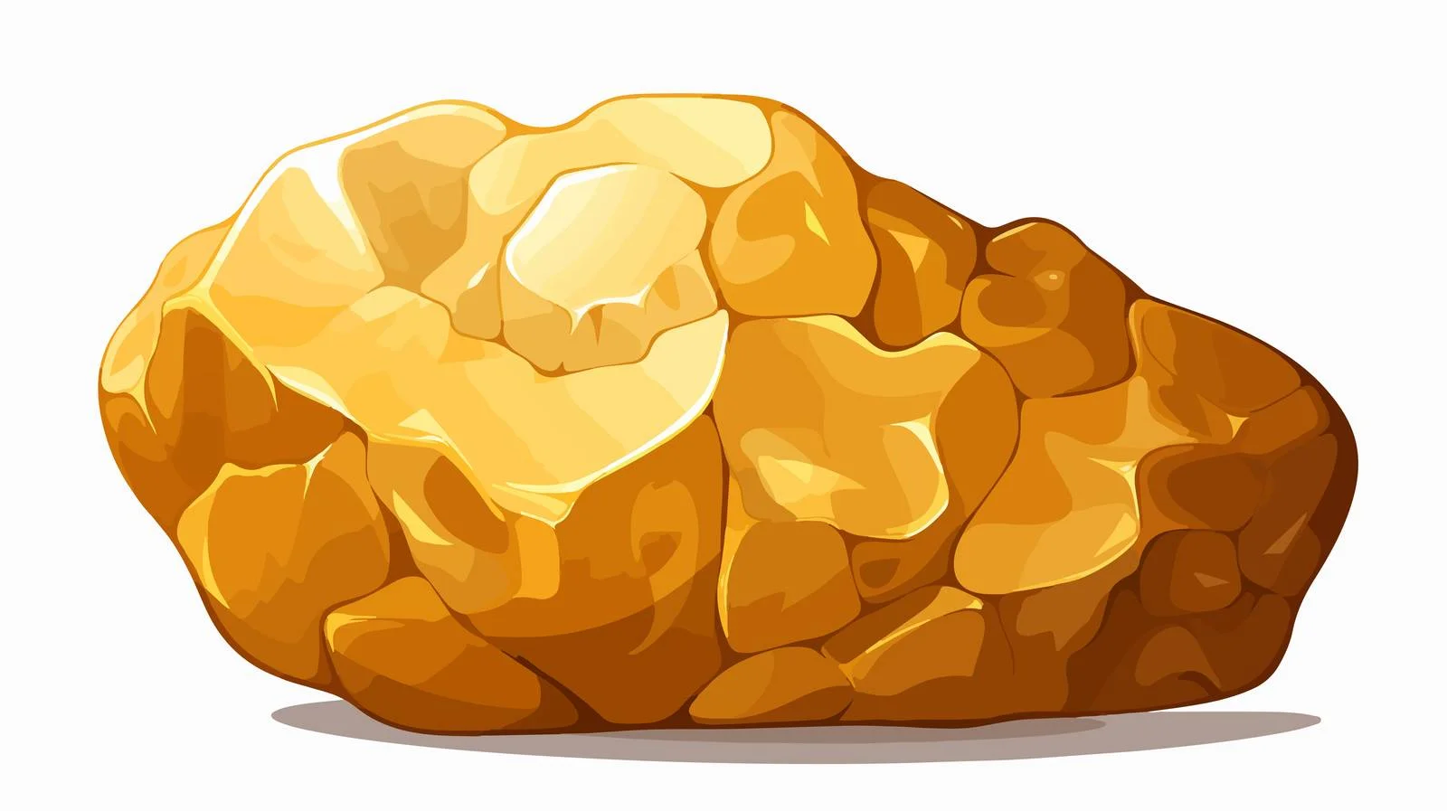 Cartoon Gold Nugget Stock Vector Illustration — free download from Dotvec