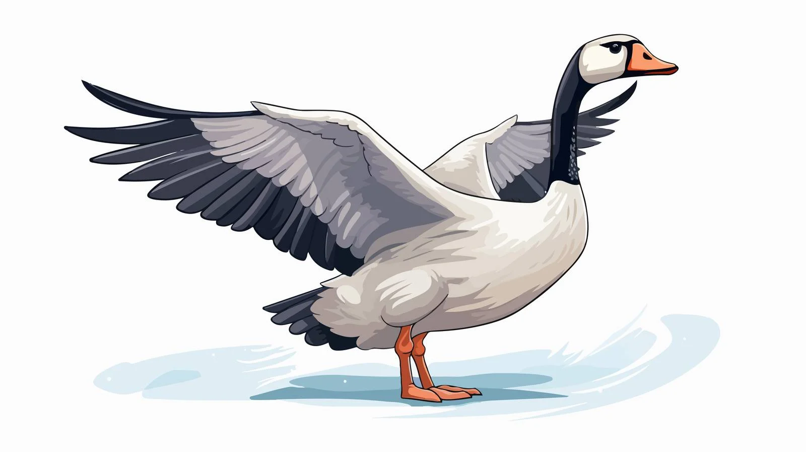 Cartoon Goose Vector Illustration — free download from Dotvec