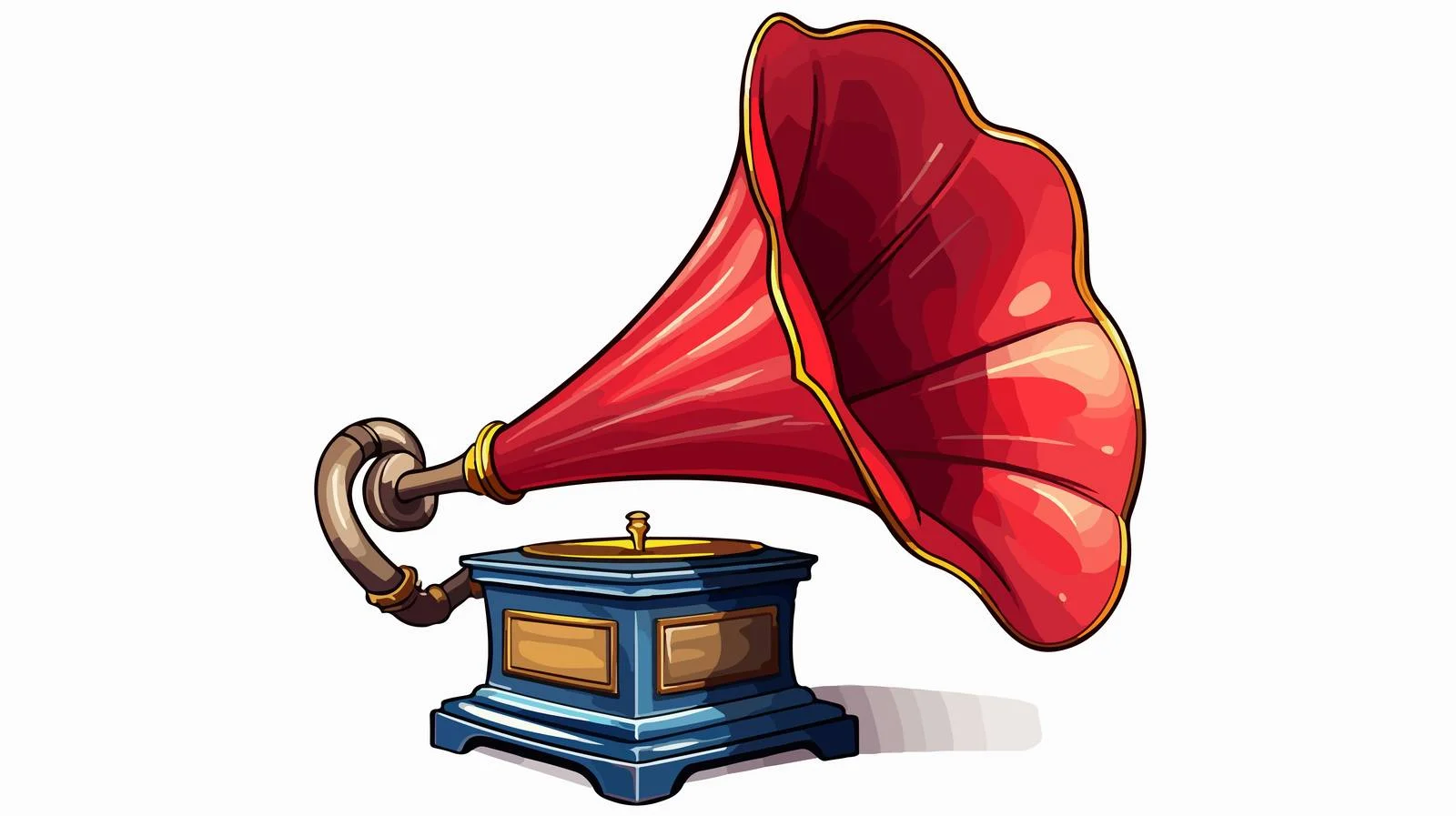 Vintage Gramophone with Speech Bubble Vector — free download from Dotvec