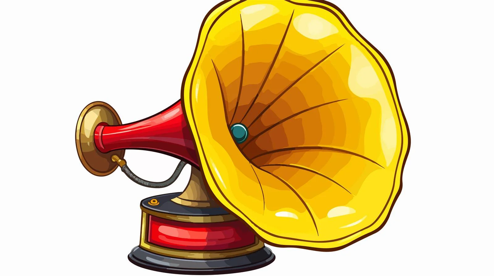 Vintage Gramophone Speech Bubble Vector Illustration — free download from Dotvec