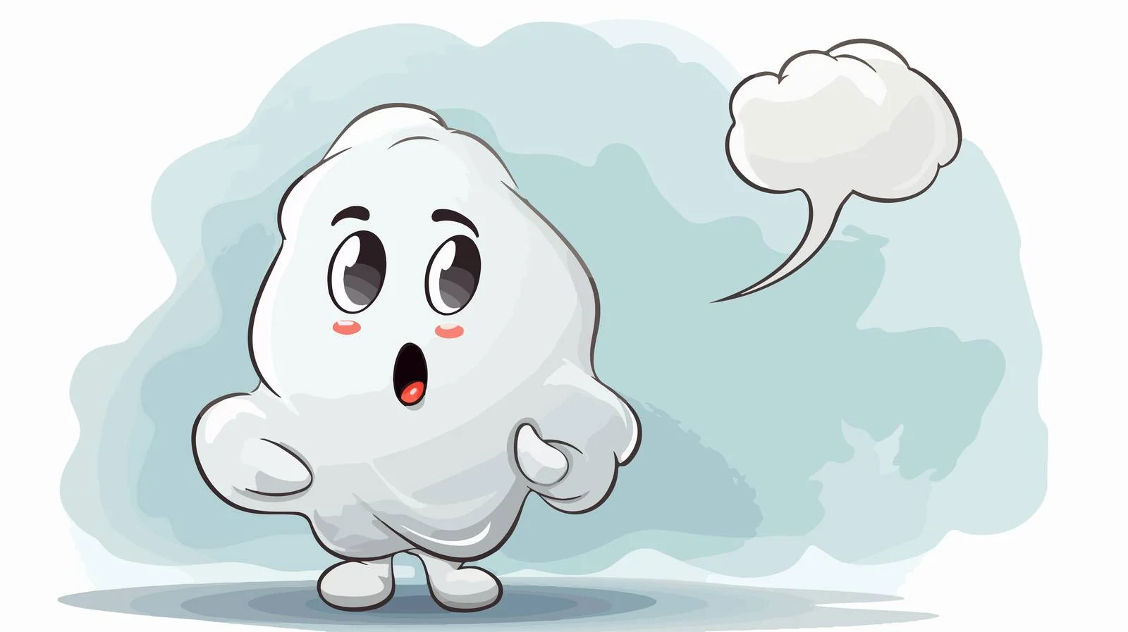 Gross Ghost Thought Bubble Vector Illustration — free download from Dotvec