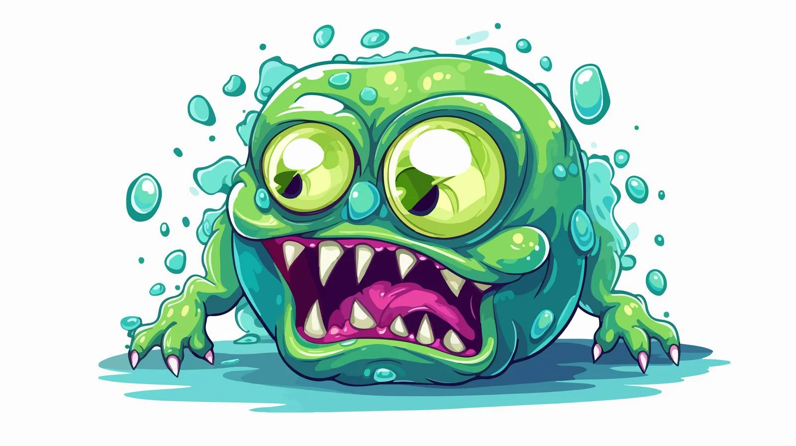 Sick Monster Cartoon Illustration — free download from Dotvec