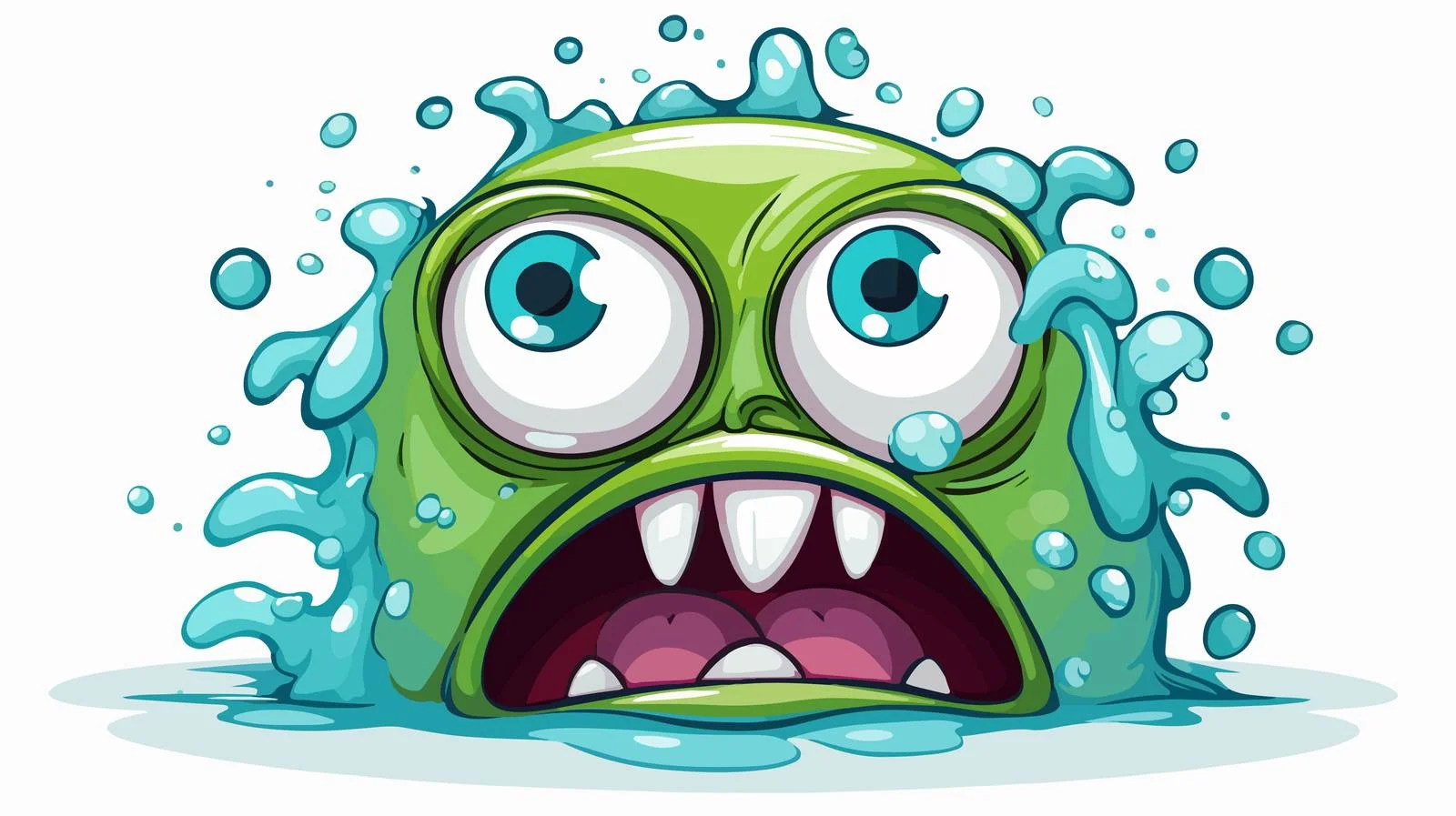 Sick Monster Cartoon Vector Illustration — free download from Dotvec