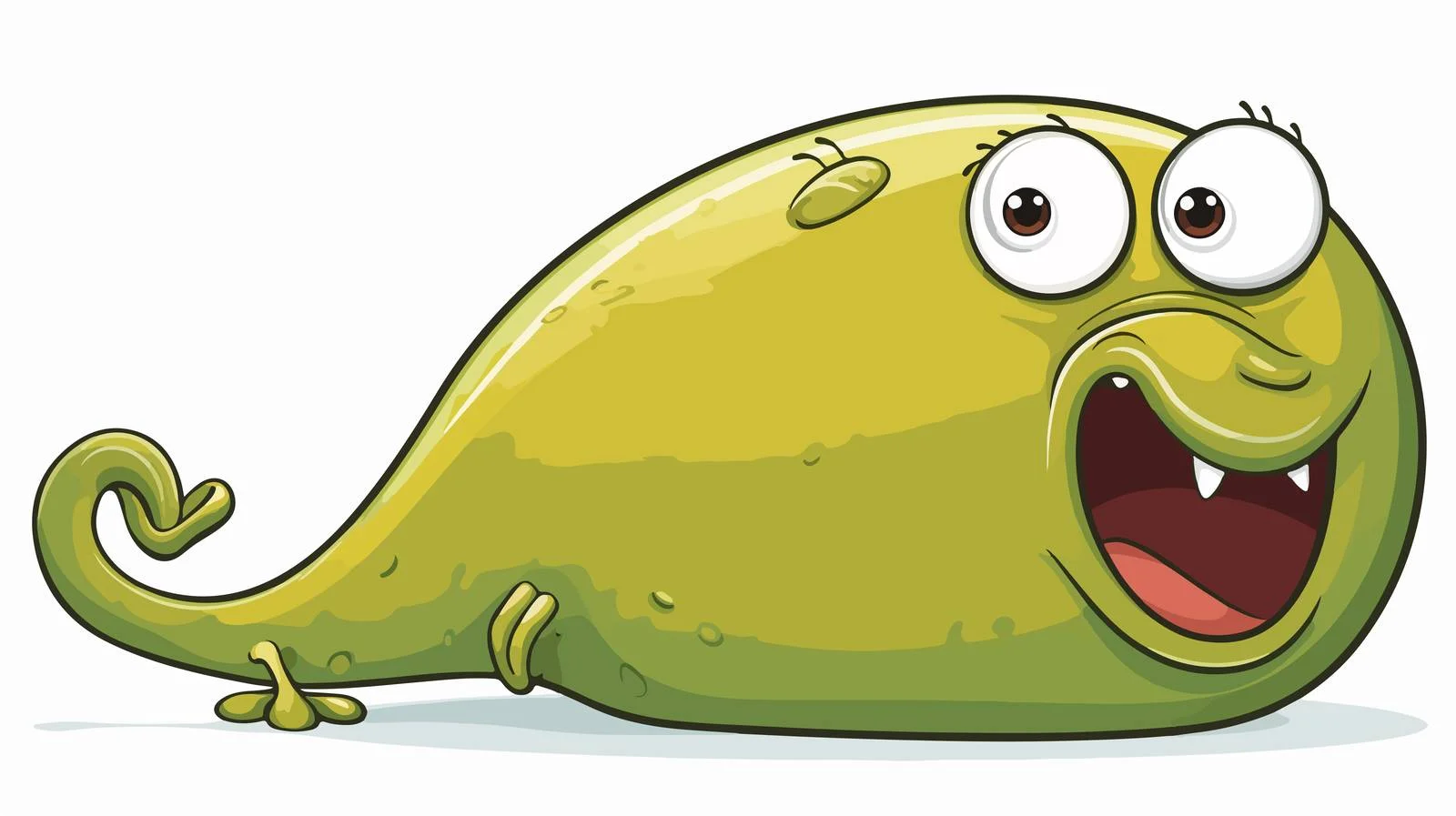 Cartoon Slug Speech Bubble Vector Illustration — free download from Dotvec