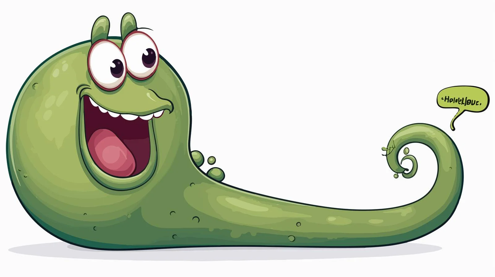 Cartoon Slug Speech Bubble Vector Illustration — free download from Dotvec