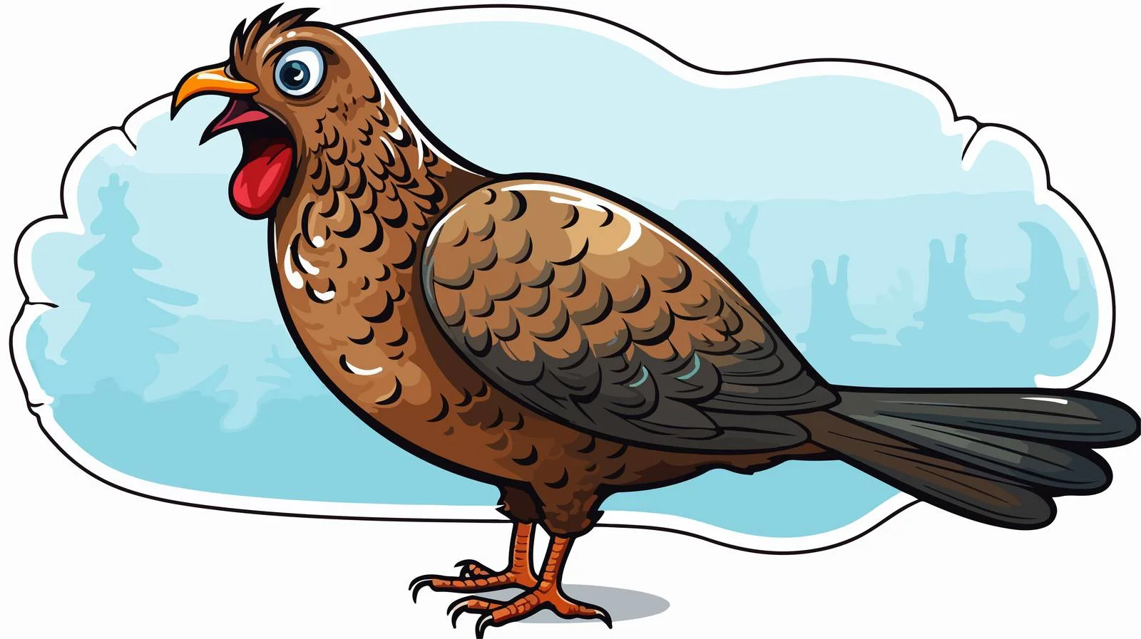 Charming Grouse Speech Bubble Stock Vector — free download from Dotvec