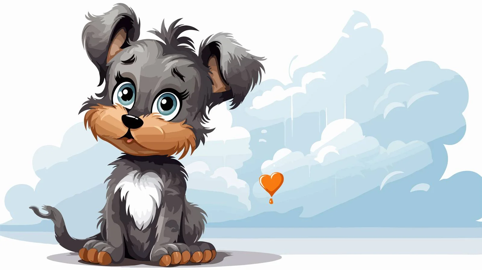 Grumpy Dog with Thought Bubble — free download from Dotvec